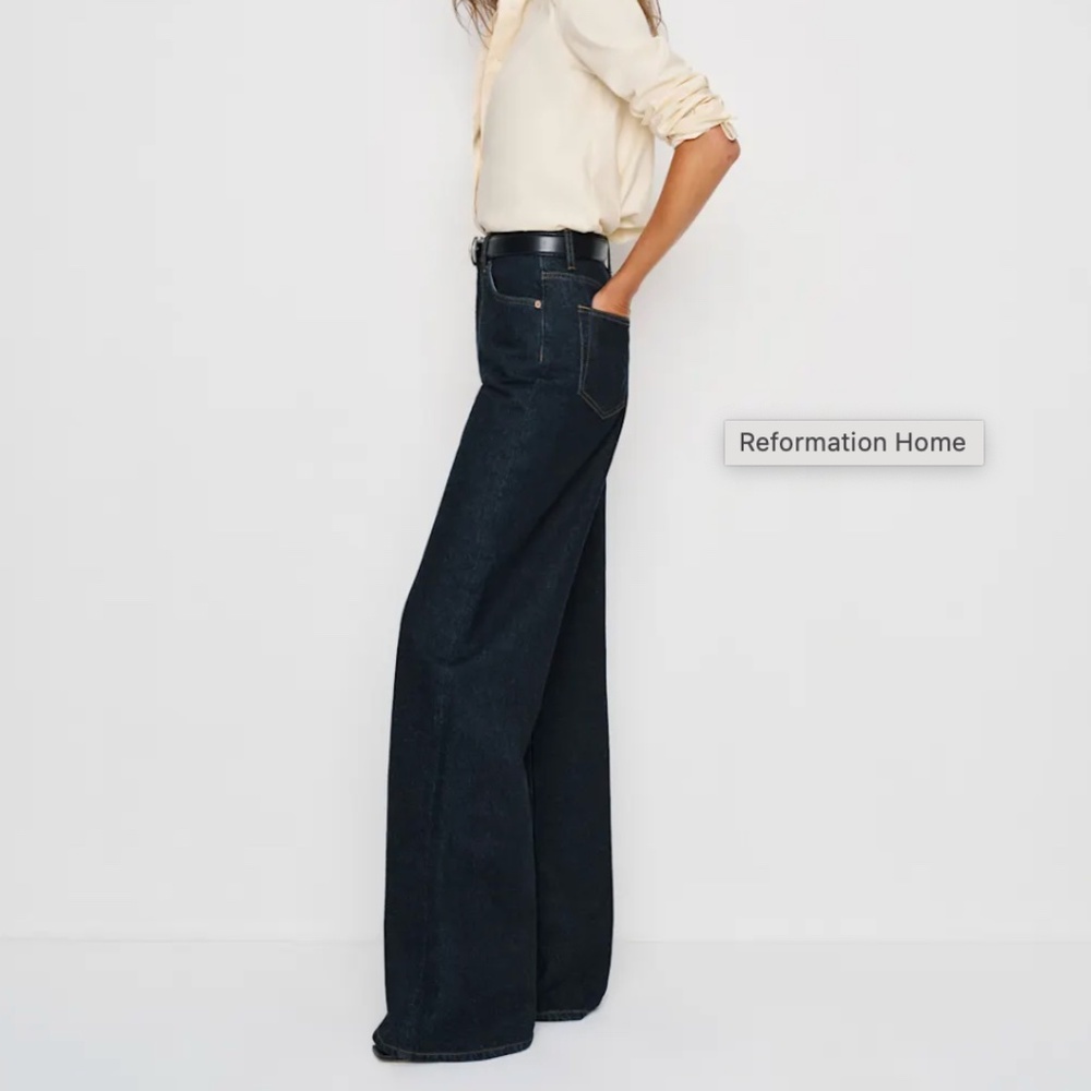 Reformation Cary High Rise Slouchy Wide Leg Jeans - Picture 5 of 6
